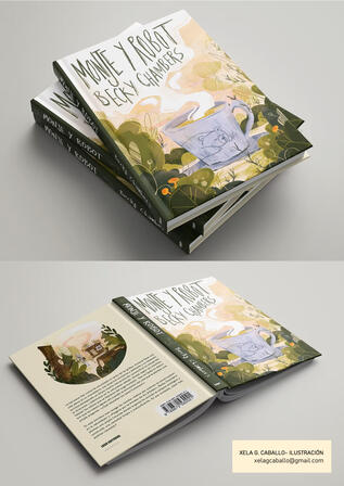 Cubertas Monje y Robot Proxecto persoal para ilustrar Monje y Robot, de Becky Chambers