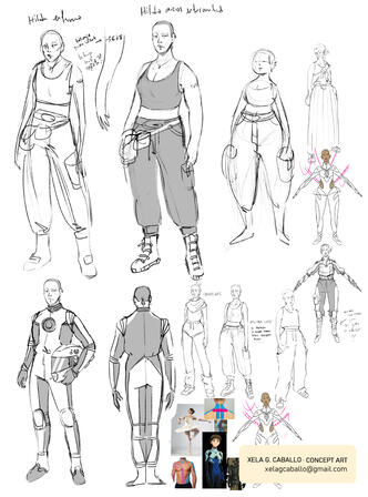 Concept da personaxe de Hilda, do proxecto Coppelia
