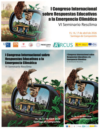 Adaptacións para o I Congreso internacional sobre respostas educativas á emerxencia climática. Ilustración de Miguel Brieva